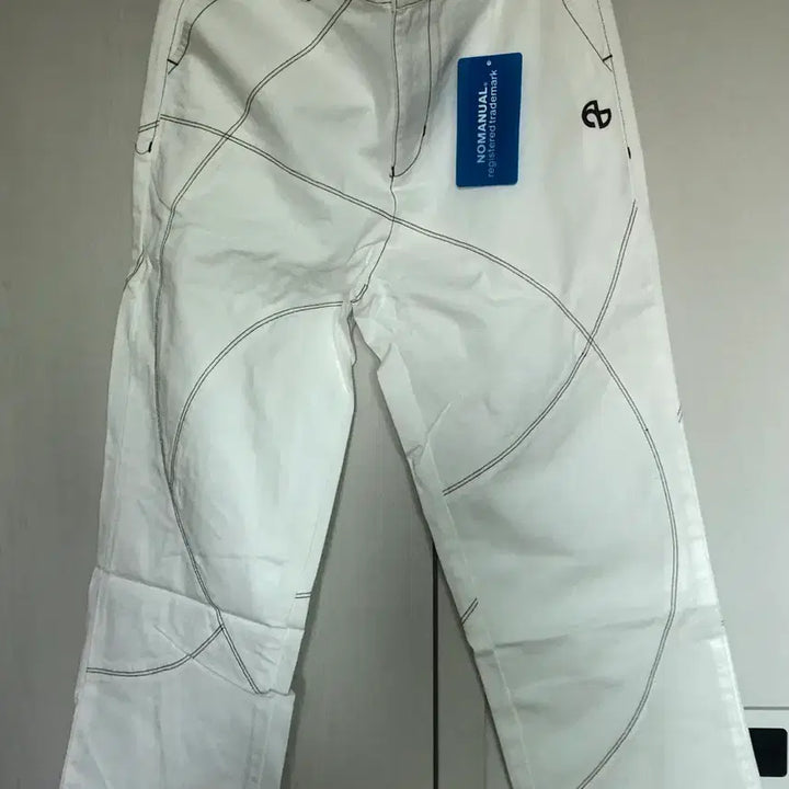 [BUNJANG] No-Manual Stitched Work Pants Off-White L / 노매뉴얼 스티치드 워크팬츠 오프화이트 L 새상품