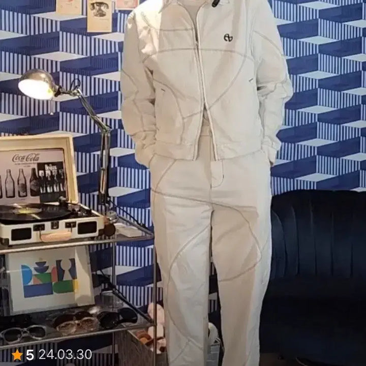 [BUNJANG] No-Manual Stitched Work Pants Off-White L / 노매뉴얼 스티치드 워크팬츠 오프화이트 L 새상품
