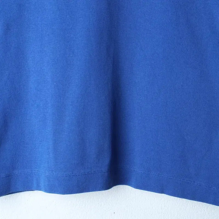 [BUNJANG] Massimo Dutti Ribbed Short Sleeve T-Shirt / W(L-XL) 마시모두띠 반팔 티셔츠 골지 블루 무지 놈코어-185E7