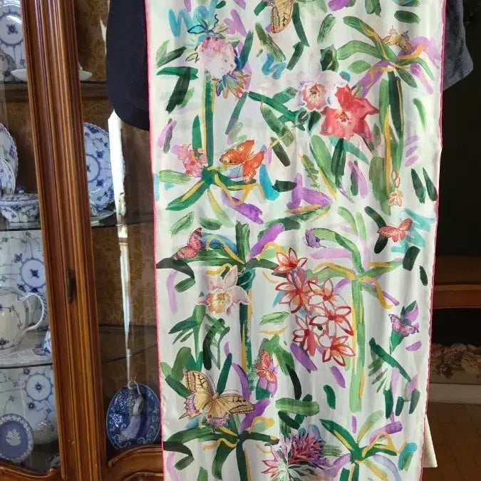[BUNJANG] Ferragamo Silk Long Scarf / 페라가모. 실크 롱스카프