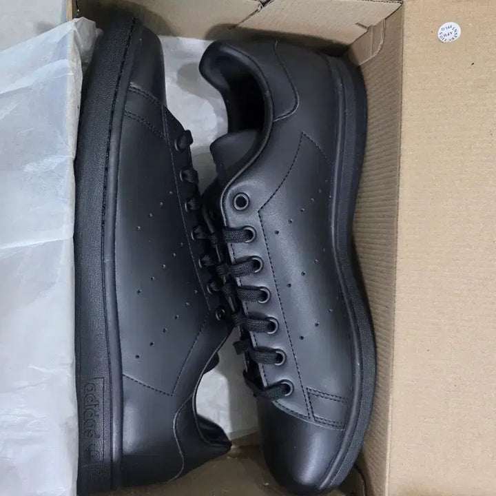 [BUNJANG] Adidas Stan Smith All Black Sneakers / [새상품] 아디다스 스탠스미스 올블랙  295