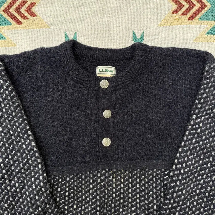 [BUNJANG] L.L.Bean Norwegian 3-Button Wool Knit XL / L.L bean 노르웨이 3버튼 울니트 XL