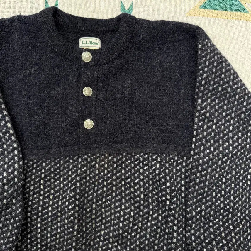 [BUNJANG] L.L.Bean Norwegian 3-Button Wool Knit XL / L.L bean 노르웨이 3버튼 울니트 XL