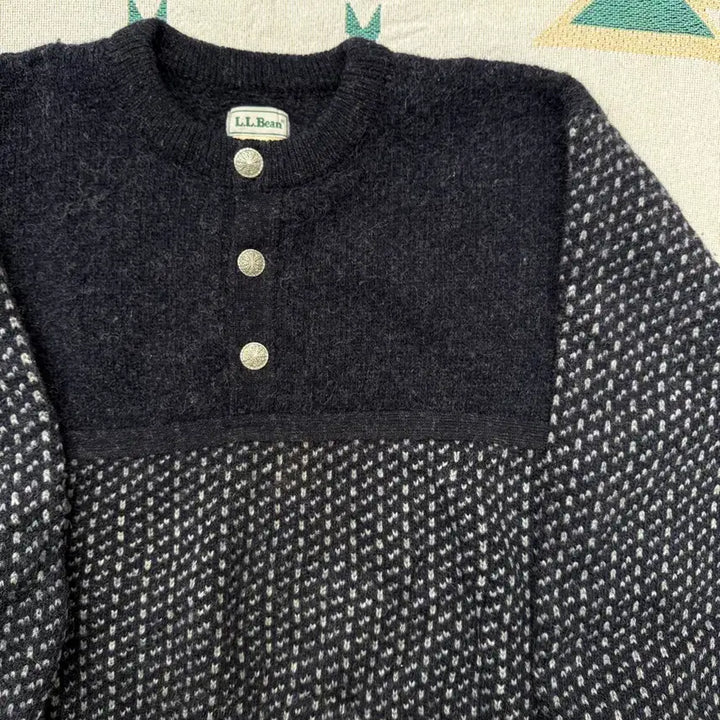 [BUNJANG] L.L.Bean Norwegian 3-Button Wool Knit XL / L.L bean 노르웨이 3버튼 울니트 XL