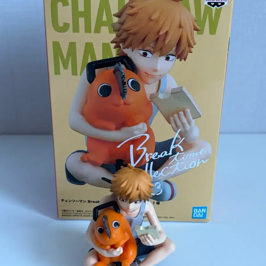 [BUNJANG] Chainsaw Man Denji &amp; Pochita Break Time Figure / 체인소맨 덴지 포치타 브레이크타임 피규어