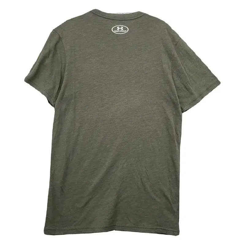[BUNJANG] Under Armour Printing Khaki T-Shirt / 언더아머 프린팅 카키 반팔티 SM/P/P