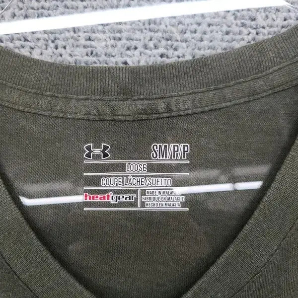 [BUNJANG] Under Armour Printing Khaki T-Shirt / 언더아머 프린팅 카키 반팔티 SM/P/P