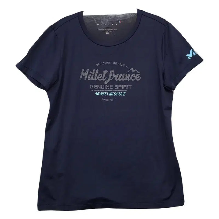[BUNJANG] Millet Printing Navy Training T-shirt / 밀레 프린팅 네이비 트레이닝 반팔티 95