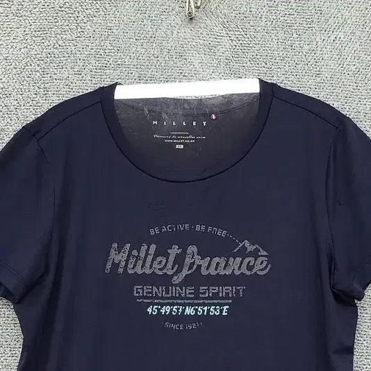 [BUNJANG] Millet Printing Navy Training T-shirt / 밀레 프린팅 네이비 트레이닝 반팔티 95