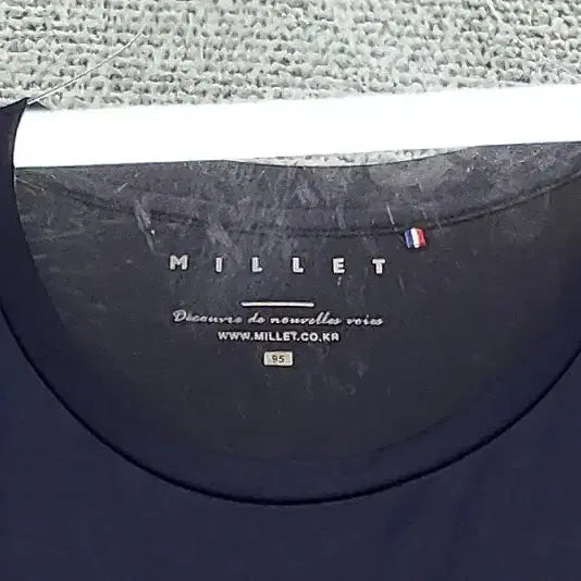 [BUNJANG] Millet Printing Navy Training T-shirt / 밀레 프린팅 네이비 트레이닝 반팔티 95