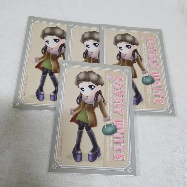 [BUNJANG] Orange Story Lovely White Postcard Retro Character Card / 오렌지스토리 러블리화이트 엽서 고전문구 편지지 지류 레트로 캐릭터 카드