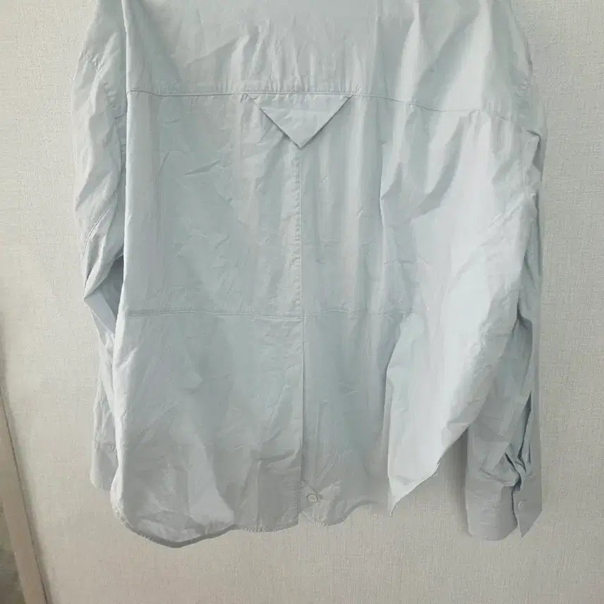 [BUNJANG] System Homme Sky Blue Lettering Shirt / 시스템한섬 남방