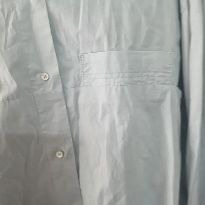 [BUNJANG] System Homme Sky Blue Lettering Shirt / 시스템한섬 남방