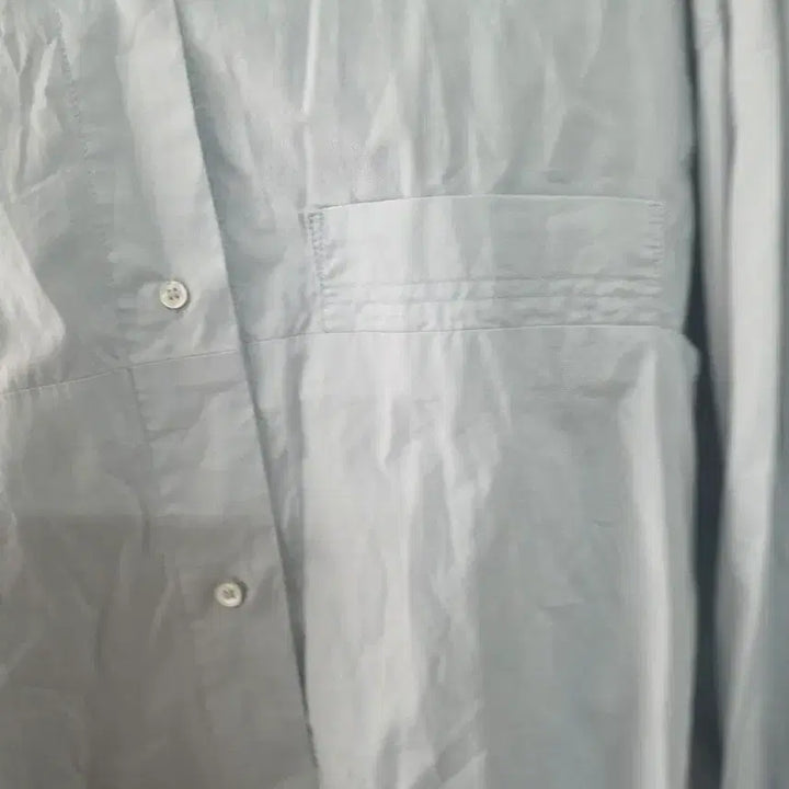 [BUNJANG] System Homme Sky Blue Lettering Shirt / 시스템한섬 남방