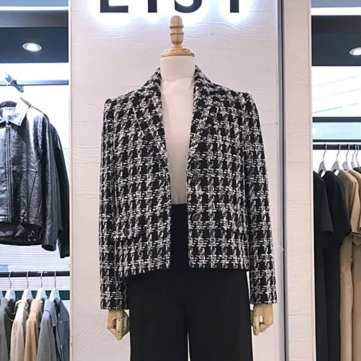 [BUNJANG] Brand List Tweed Jacket / 브랜드 리스트 체크 트위드 자켓