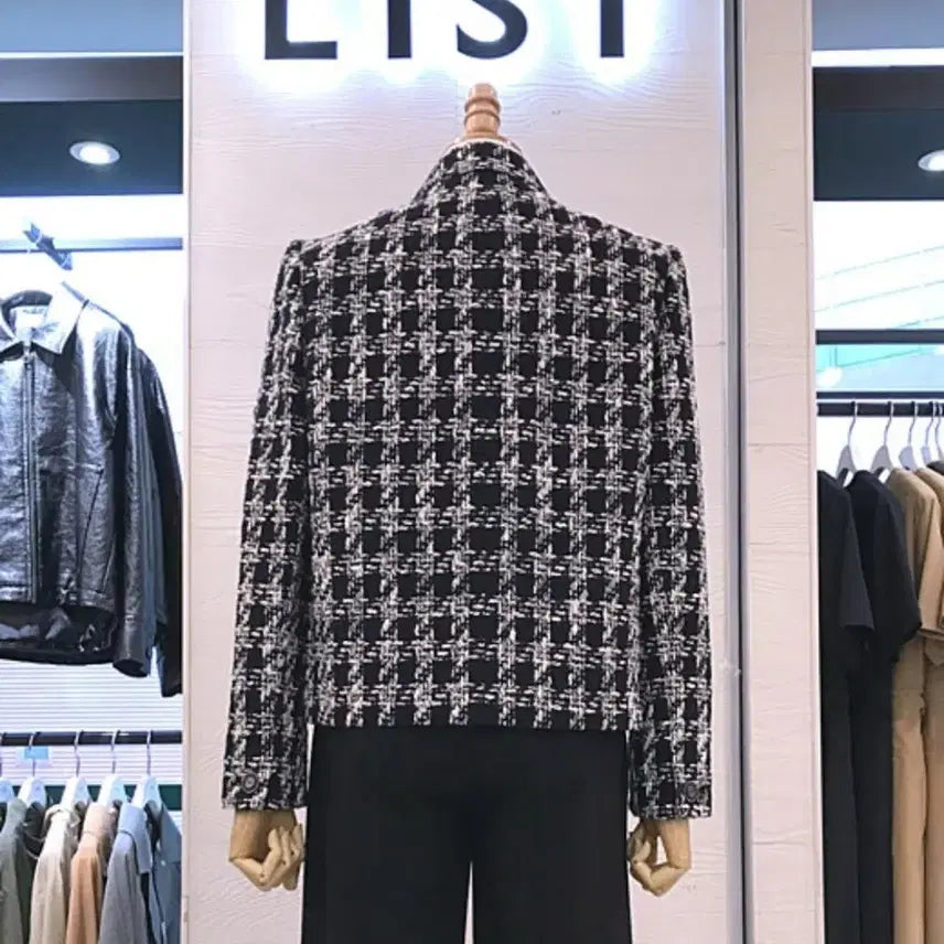 [BUNJANG] Brand List Tweed Jacket / 브랜드 리스트 체크 트위드 자켓