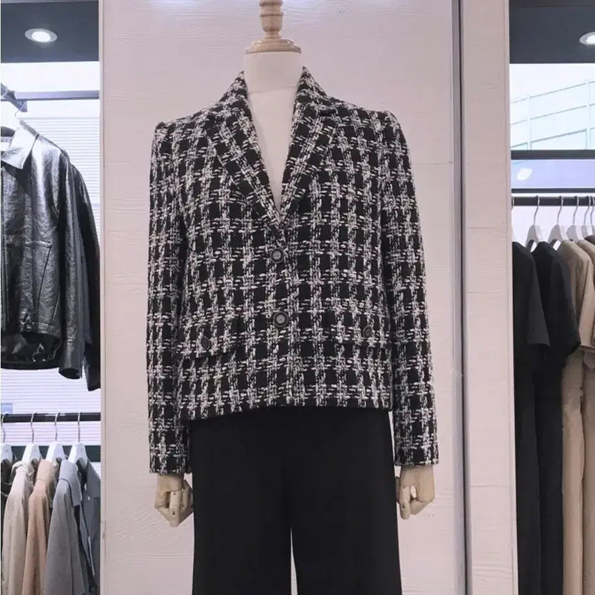 [BUNJANG] Brand List Tweed Jacket / 브랜드 리스트 체크 트위드 자켓