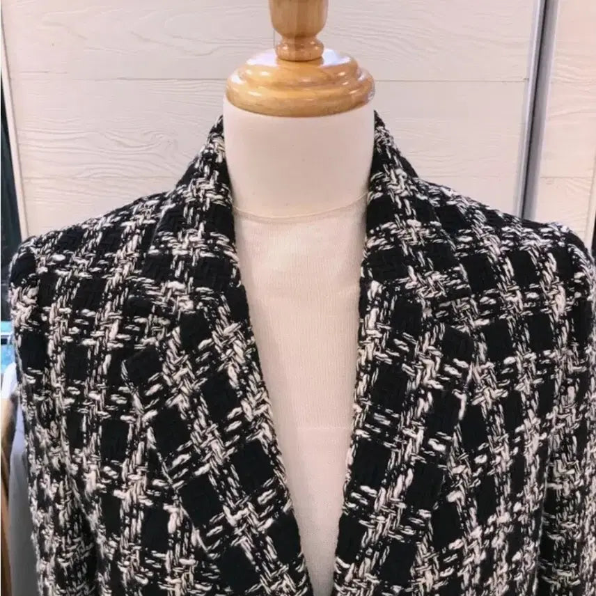 [BUNJANG] Brand List Tweed Jacket / 브랜드 리스트 체크 트위드 자켓