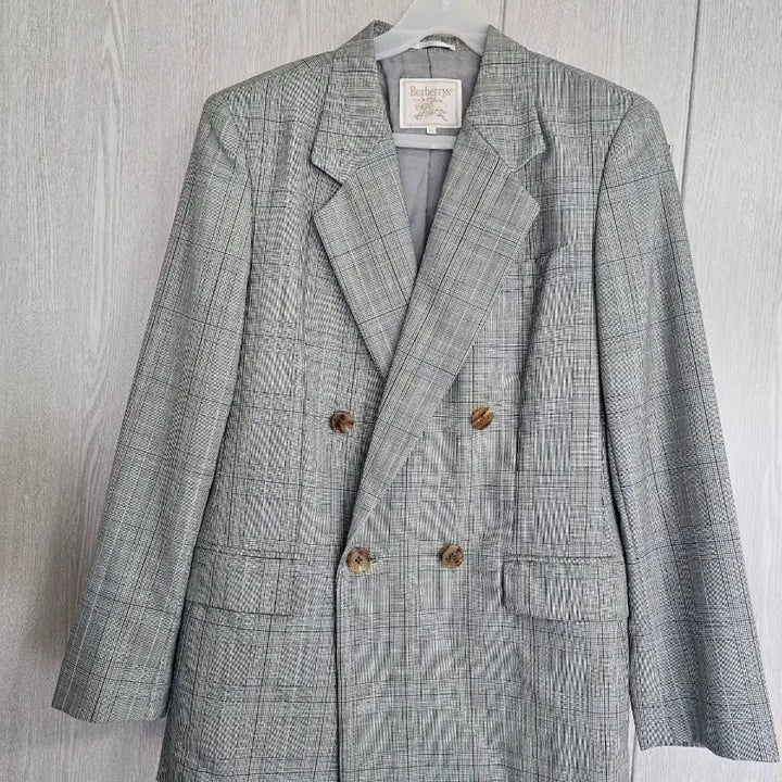 [BUNJANG] Burberry Check Double Button Wool Jacket / 버버리 체크 더블 버튼 순모 자켓 11(66)