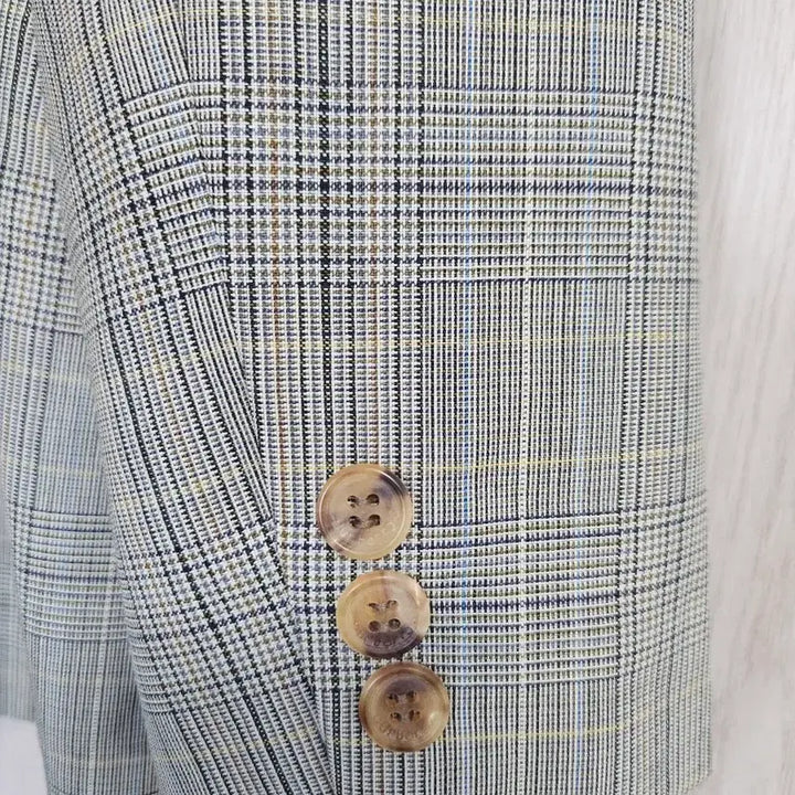 [BUNJANG] Burberry Check Double Button Wool Jacket / 버버리 체크 더블 버튼 순모 자켓 11(66)