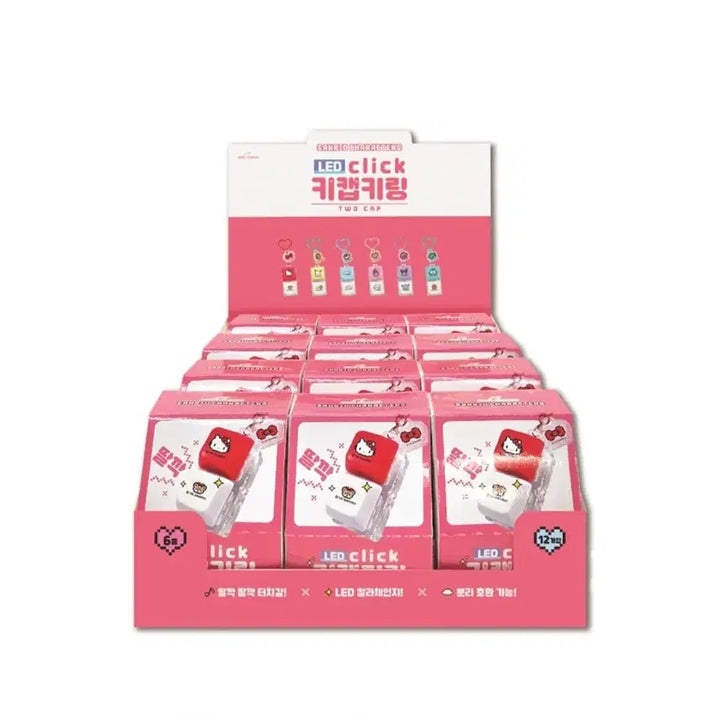 [BUNJANG] Sanrio LED Keycap Keyring Set / 산리오 LED 키캡 키링(포차코 한교동 쿠로미 마멜 시나모롤 키티)