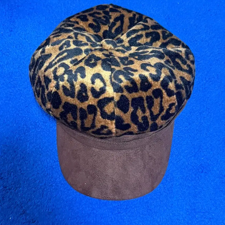 [BUNJANG] Y2K Leopard Hunting Cap Brown / 갸루 Y2K 레오파드 헌팅캡 브라운 s