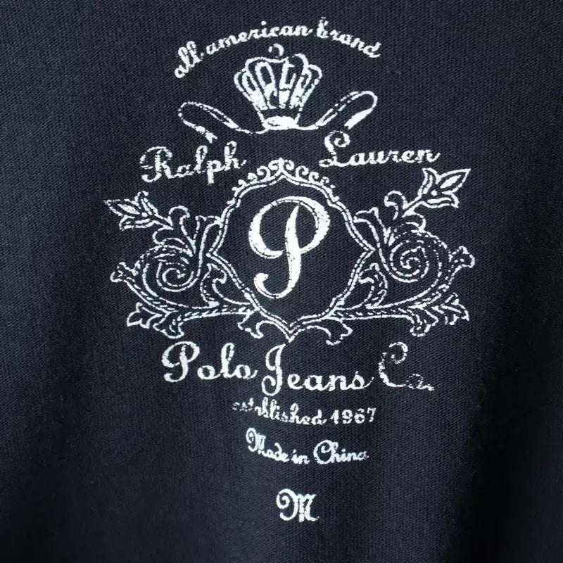 [BUNJANG] Polo Ralph Lauren Big Logo Black T-Shirt / W(M-L) 폴로 랄프로렌 반팔 티셔츠 민소매 빅로고 블랙-185F0