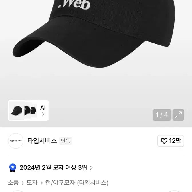 [SOLD OUT] 타입서비스 모자