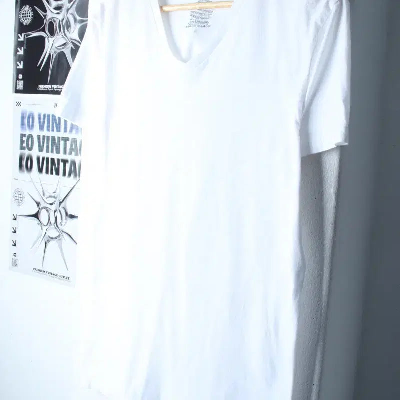 [BUNJANG] Polo Ralph Lauren V-neck White T-shirt / W(M-XL) 폴로 랄프로렌 반팔 티셔츠 브이넥 화이트 무지-185F1