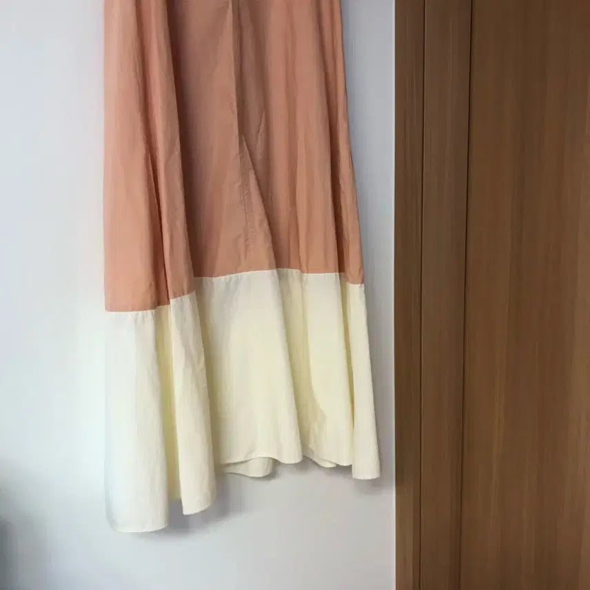 [BUNJANG] Lamelei Peach Crinkle Short Sleeve Dress / 라메레이 피치 바스락 반팔 원피스 맘룩 등원룩 임부복 휴가룩