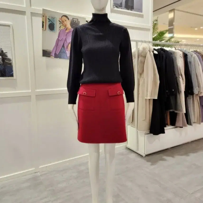 [BUNJANG] On&amp;On Flap Point Handmade Mini Skirt / 온앤온 플랩포인트 핸드메이드 미니스커트 택달린 새상품