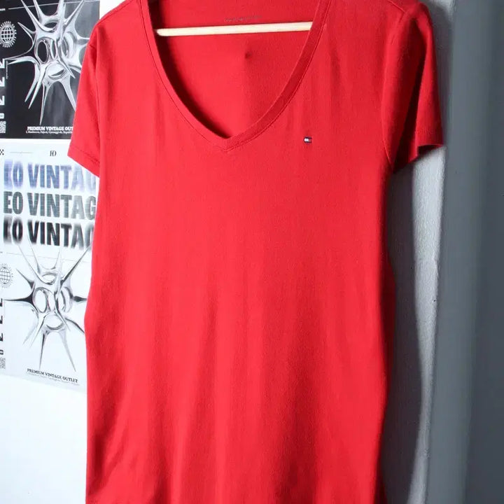 [BUNJANG] Tommy Hilfiger V-Neck T-Shirt (XL-2XL) / W(XL-2XL) 타미힐피거 반팔 티셔츠 빅사이즈 브이넥-185F5