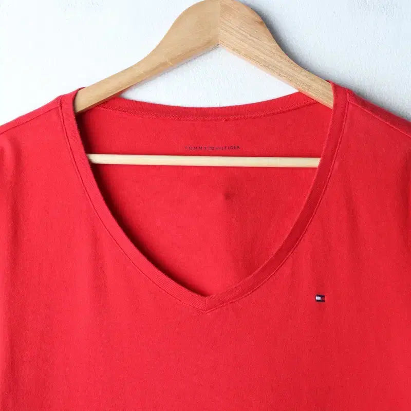 [BUNJANG] Tommy Hilfiger V-Neck T-Shirt (XL-2XL) / W(XL-2XL) 타미힐피거 반팔 티셔츠 빅사이즈 브이넥-185F5