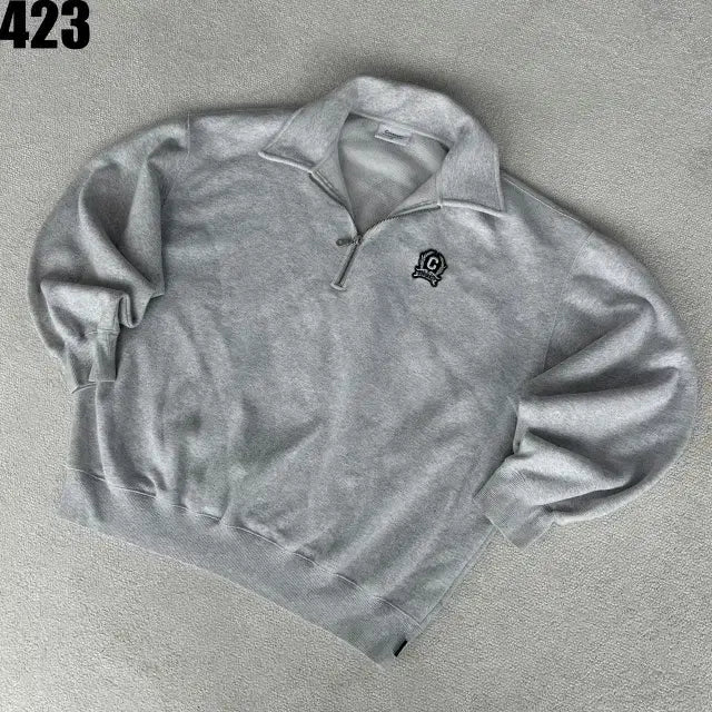 [BUNJANG] Covernat Half-Zip Sweatshirt Gray L / 커버낫 하프집업 맨투맨 그레이 L