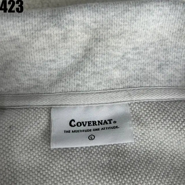 [BUNJANG] Covernat Half-Zip Sweatshirt Gray L / 커버낫 하프집업 맨투맨 그레이 L