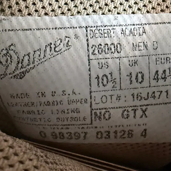 [BUNJANG] Danner Desert Acadia Boots / [새상품] Danner 사막화 부츠 10.5(D) 280-85