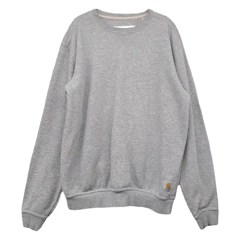 [BUNJANG] Carhartt Light Gray Logo Sweatshirt / 칼하트 라이트 그레이 로고 맨투맨 S