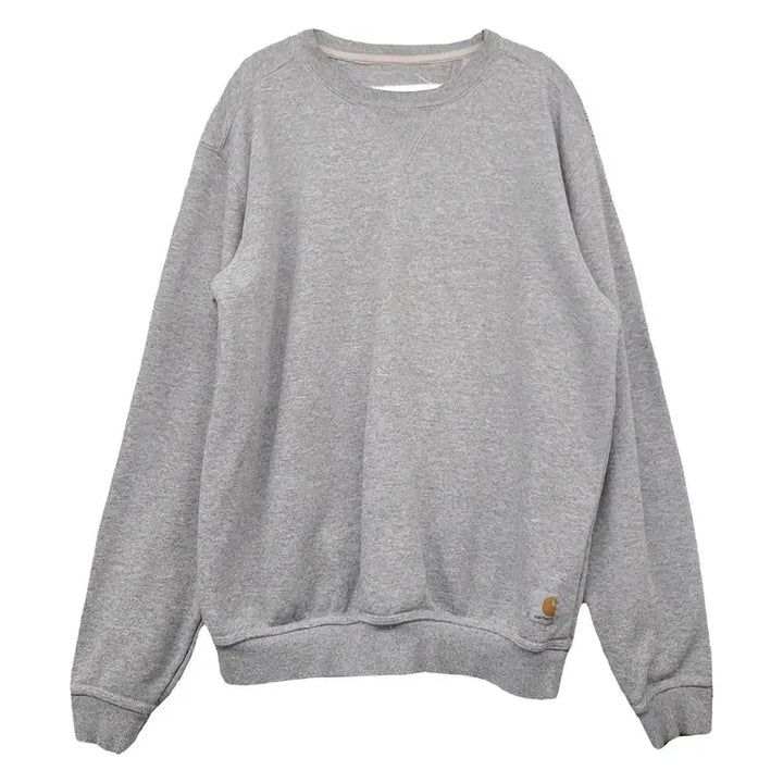 [BUNJANG] Carhartt Light Gray Logo Sweatshirt / 칼하트 라이트 그레이 로고 맨투맨 S