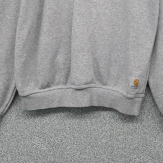 [BUNJANG] Carhartt Light Gray Logo Sweatshirt / 칼하트 라이트 그레이 로고 맨투맨 S