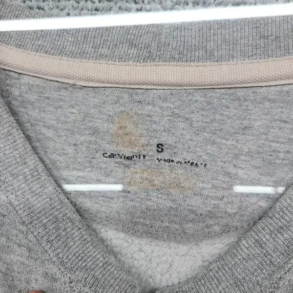 [BUNJANG] Carhartt Light Gray Logo Sweatshirt / 칼하트 라이트 그레이 로고 맨투맨 S