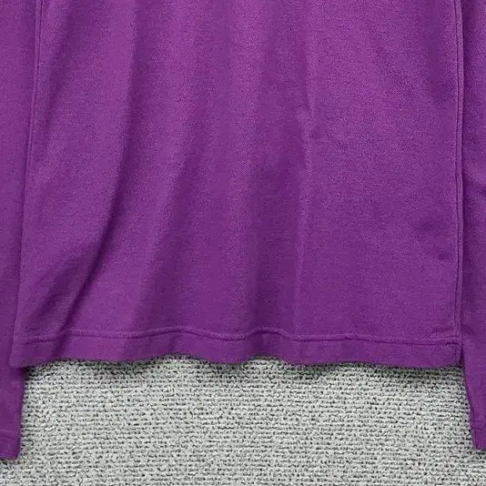 [BUNJANG] Lacoste Purple Logo Long Sleeve Polo Shirt (Size 38) / 라코스테 퍼플 로고 긴팔 카라티 38