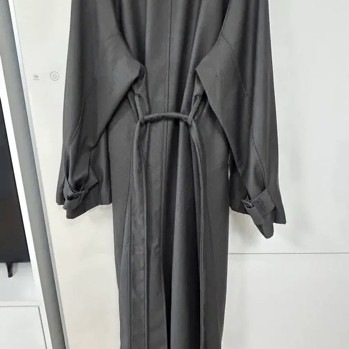 [BUNJANG] Trimming Birds Single Trench Coat Charcoal / 트리밍버드 싱글 트렌치코트 차콜