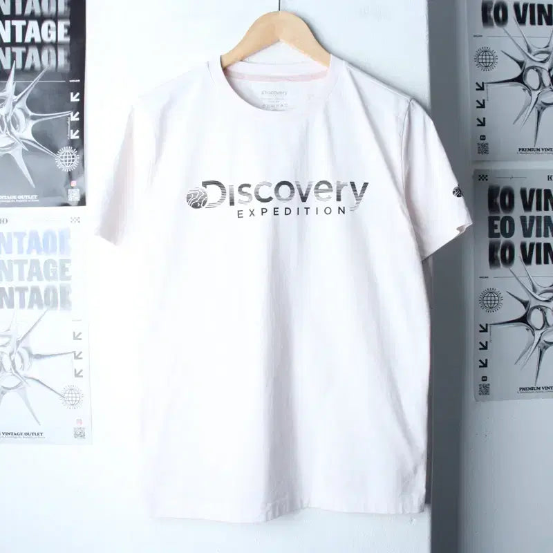 [BUNJANG] Discovery Lettering Functional T-shirt / W(L-XL) 디스커버리 반팔 티셔츠 레터링 기능성 연핑크-185F9