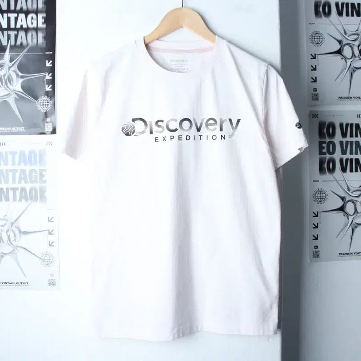 [BUNJANG] Discovery Lettering Functional T-shirt / W(L-XL) 디스커버리 반팔 티셔츠 레터링 기능성 연핑크-185F9