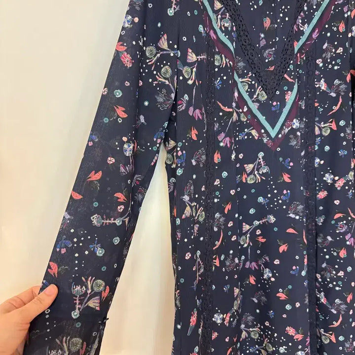 [BUNJANG] SJSJ Lace Ethnic Long Dress / 한섬 SJSJ 레이스 에스닉 롱 원피스 출근룩 올드머니룩 하객룩
