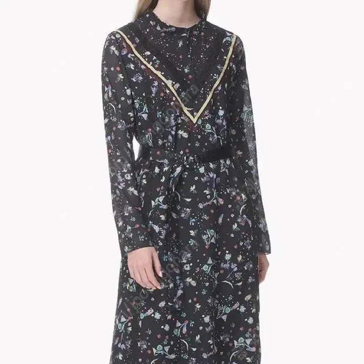 [BUNJANG] SJSJ Lace Ethnic Long Dress / 한섬 SJSJ 레이스 에스닉 롱 원피스 출근룩 올드머니룩 하객룩