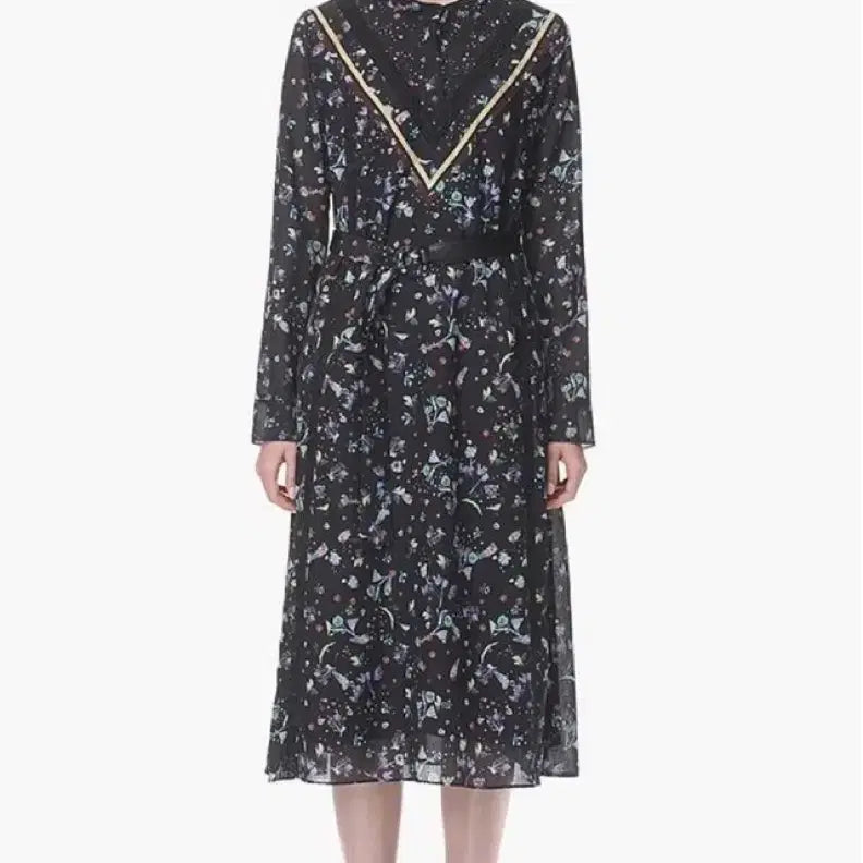 [BUNJANG] SJSJ Lace Ethnic Long Dress / 한섬 SJSJ 레이스 에스닉 롱 원피스 출근룩 올드머니룩 하객룩