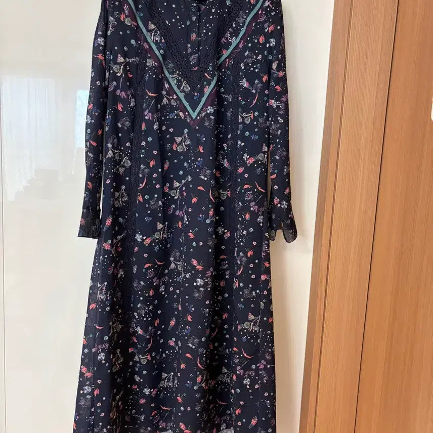 [BUNJANG] SJSJ Lace Ethnic Long Dress / 한섬 SJSJ 레이스 에스닉 롱 원피스 출근룩 올드머니룩 하객룩