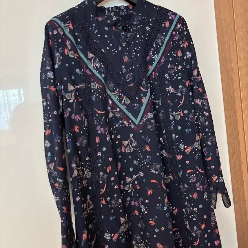 [BUNJANG] SJSJ Lace Ethnic Long Dress / 한섬 SJSJ 레이스 에스닉 롱 원피스 출근룩 올드머니룩 하객룩