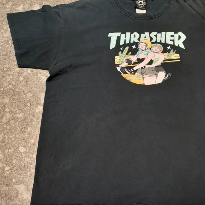 [BUNJANG] Thrasher Vintage Short Sleeve Navy (XL) / 트레셔 빈티지 반팔 네이비 (XL)